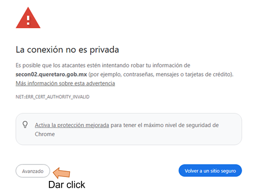 Error Sitio